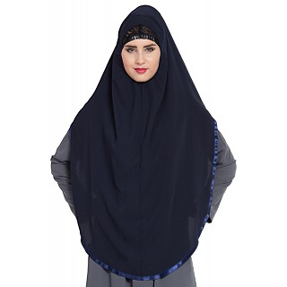 Premium Instant Hijab- Navy Blue color